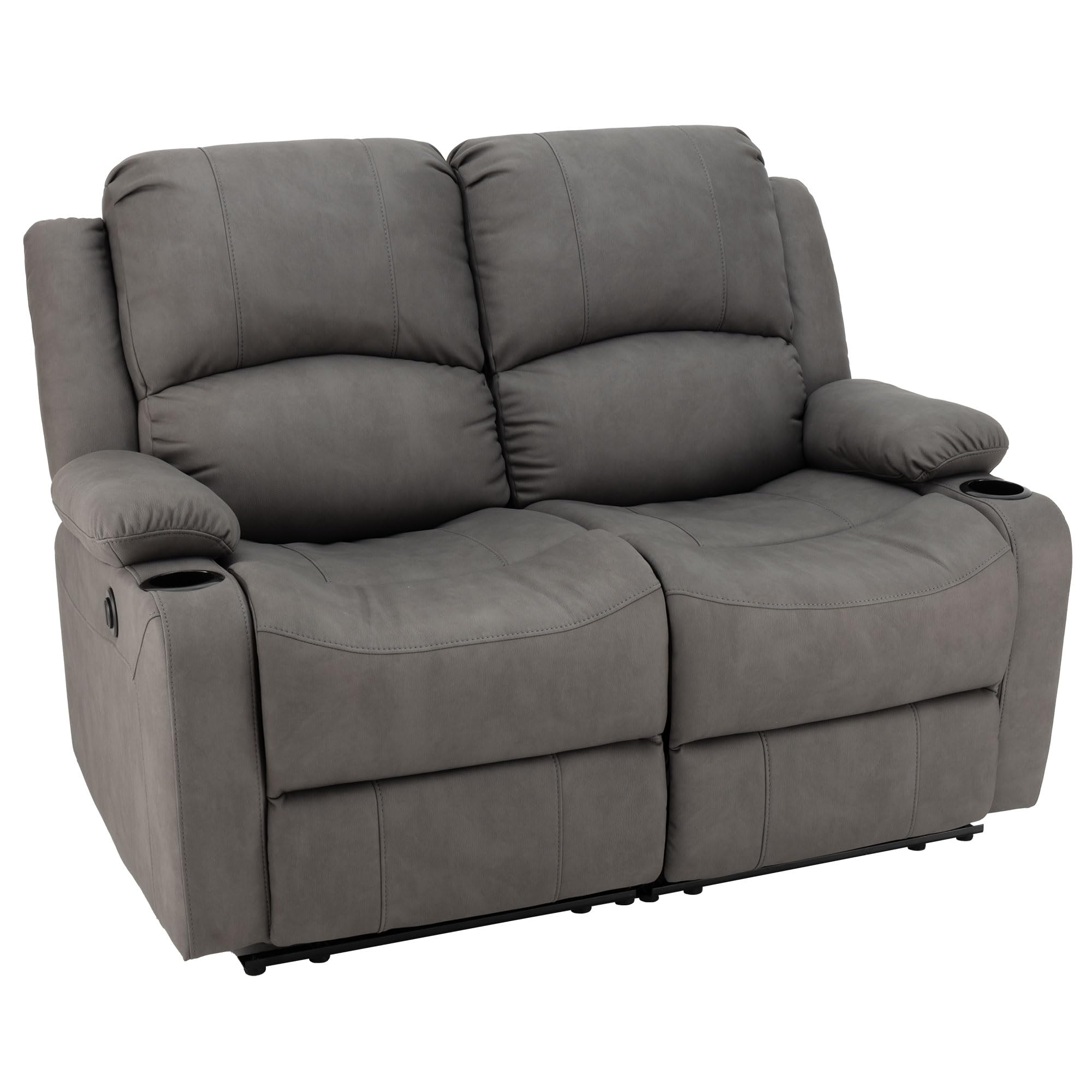 Camper Comfort 58 Wall Hugger Reclining Theater Seats | Double Recliner Sofa | RV Couch | Theater Seating | Furniture (Powered, 
