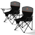 ALPHA CAMP Folding Camping Chairs for Adults Lawn Chairs Outdoor Chairs Support 250 LBS Portable Camp Chairs with Cup Holders Co