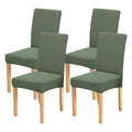 FORCHEER Chair Covers for Dining Chairs Set of 4,Jacquard Green Stretch Dining Room Chair Cover Kitchen Parsons Chair Slipcovers