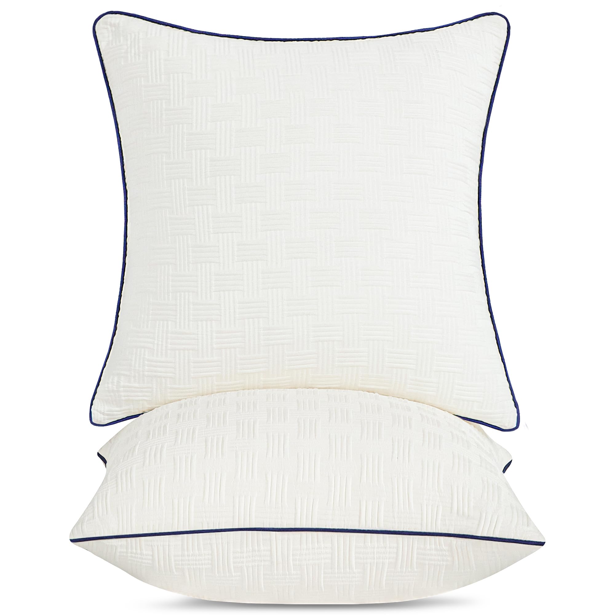 Oubonun 18x18 Pillow Inserts Set of 2 - Square Decorative Throw Pillows for Couch Bed Sofa Living Room Indoor 18 by 18 Pillow In