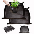 BIUWING 2PCS Indoor Plant Transplanting Repotting Mat Foldable Garden Work Cloth Waterproof Thicken Gardening Mat, Black (26.8 x