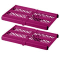 LockerMate Adjust-A-Shelf Locker Shelf, Extends to Fit Your Locker, Easy to Use, Perfect for School, Office, Gym, Pink, 2-Pack