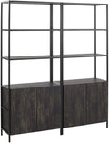 Crosley Furniture Jacobsen 2-Piece Bookshelf Set, Bookcase Storage with Shelves, Brown Ash