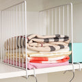 Shelf Dividers, 8 Pack Closet Shelf Organizer for Clothes, Metal Closet Shelf Dividers for Wood Shelves, Steel Closet Separator 