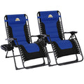 Colegence Oversized Padded Zero Gravity Lounge Chair Set of 2, Foldable Patio Anti Gravity Reclining Chairs Folding Lawn Recline