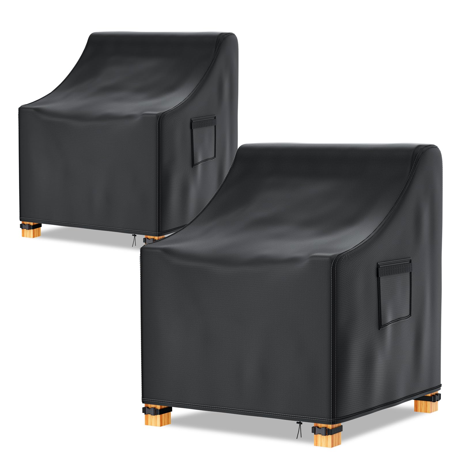 Likorlove Patio Chair Covers Waterproof - 32 W x 37 D x 36 H, Heavy Duty 600D Outdoor Furniture Covers for Lounge Deep Seat Chai