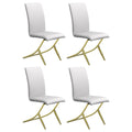 Coaster Home Furnishings Carmelia Upholstered Dining Side Chair White 105171 (Set of 4)