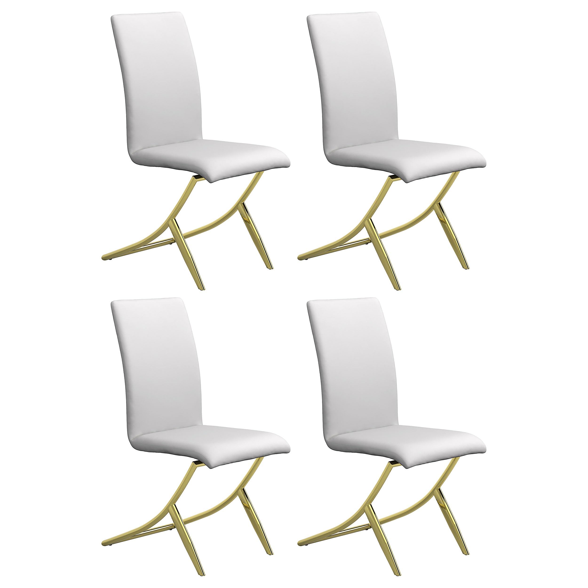 Coaster Home Furnishings Carmelia Upholstered Dining Side Chair White 105171 (Set of 4)