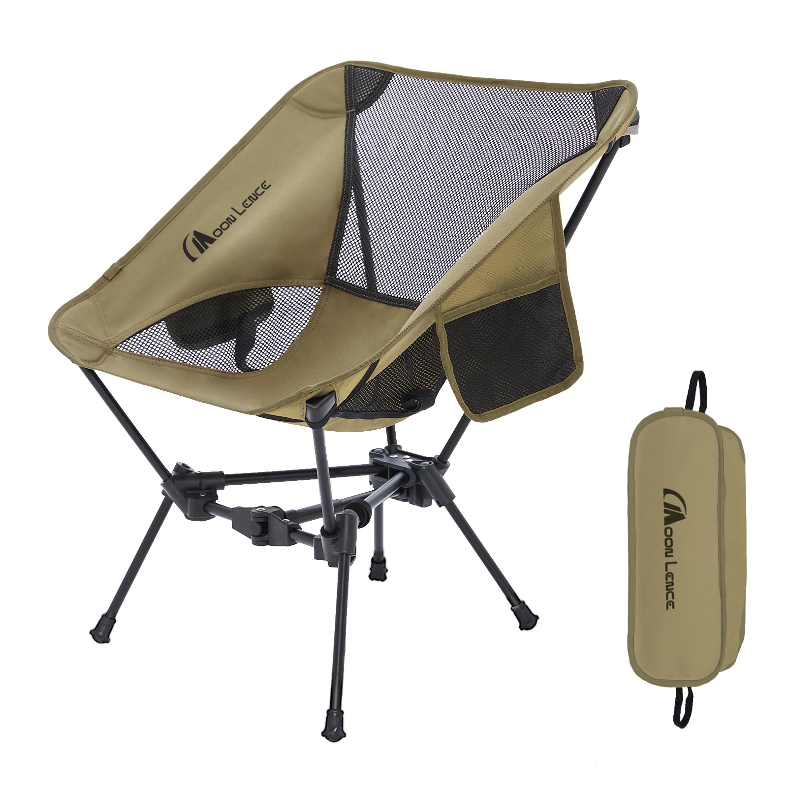 MOON LENCE Portable Camping Chair Lightweight Foldable Chair - The 4th Generation Portable Folding Chair - Compact, Ultralight F