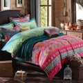 Boho Duvet Cover King, Microfiber Boho Bedding Sets, 3 Pieces Retro king Bohemian Duvet Cover for All Seasons, 1 Duvet Cover and
