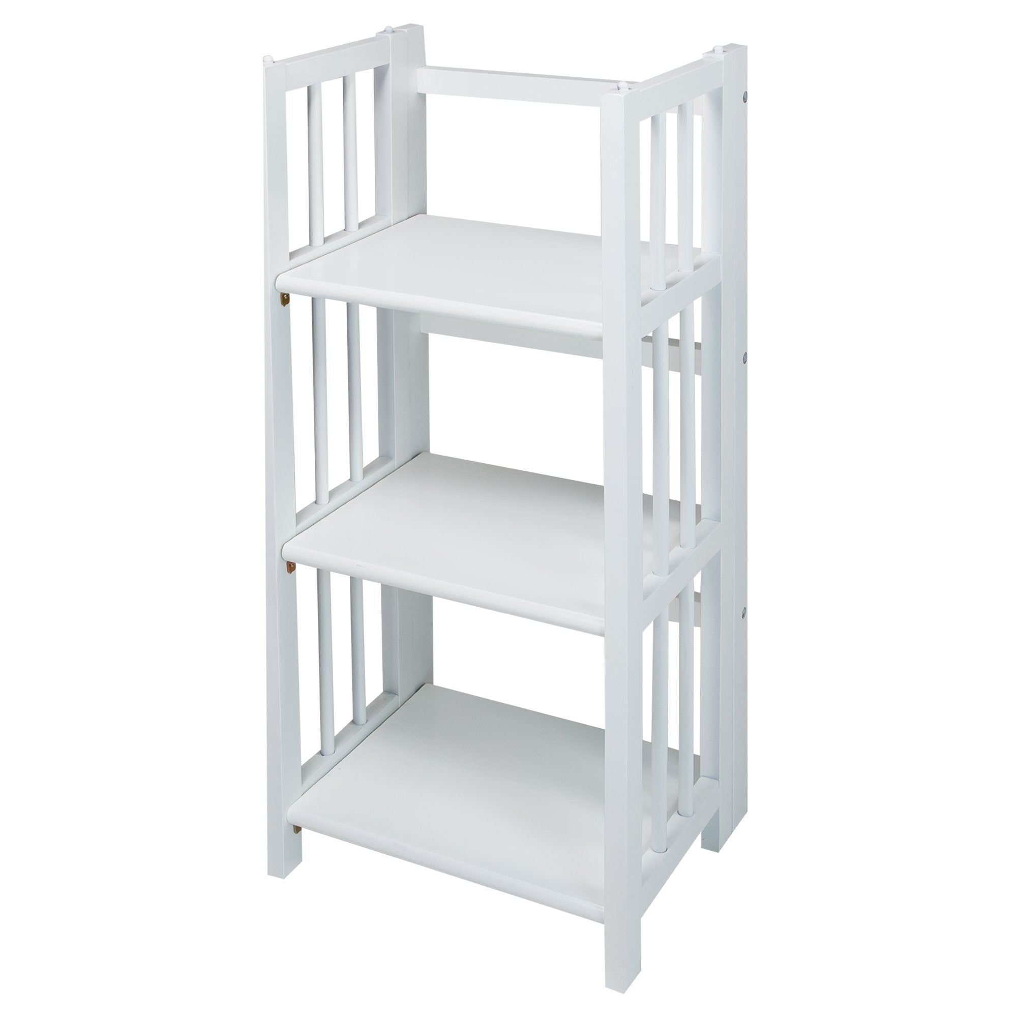 Casual Home 3-Shelf Folding Bookcase, 14 Wide, White