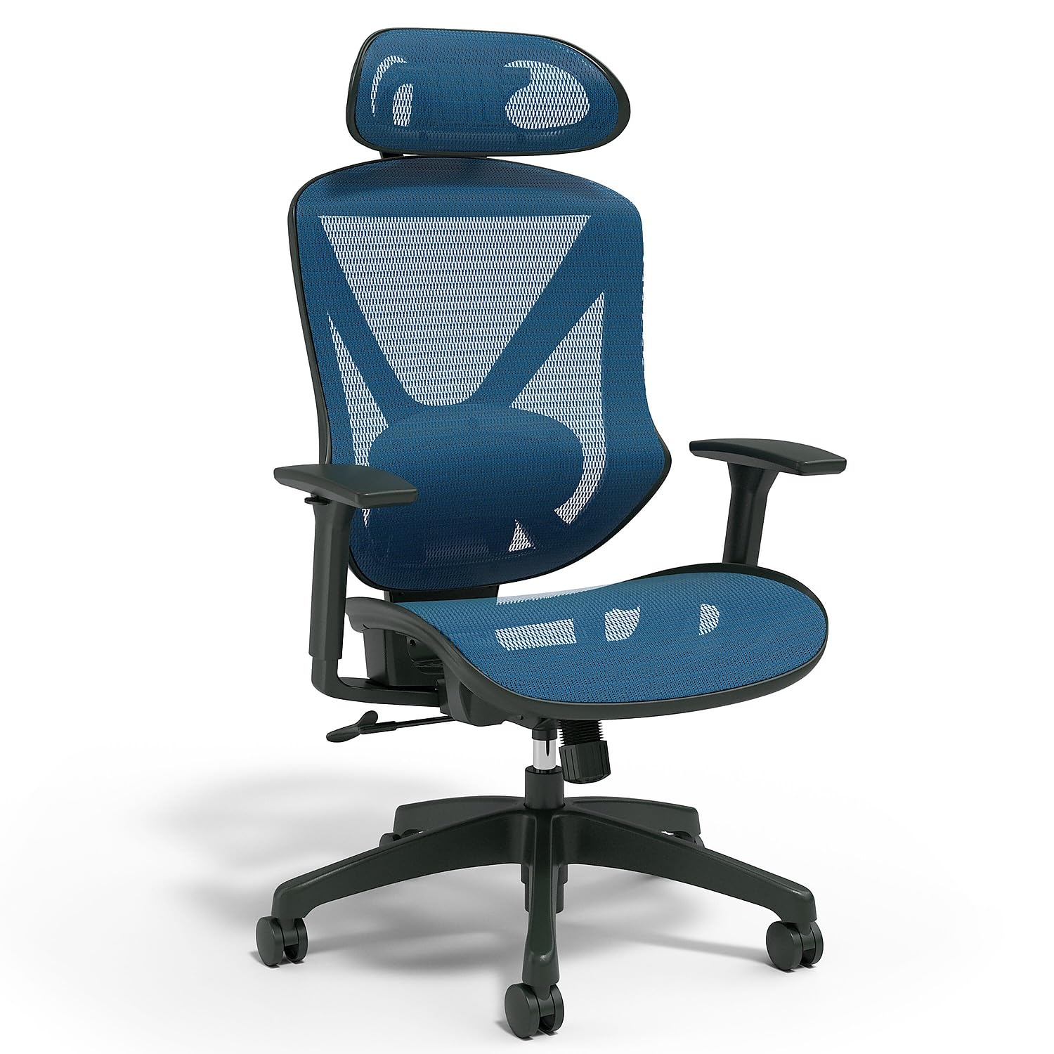 STAPLES Dexley Ergonomic Mesh Swivel Task Chair, Blue (UN59375)