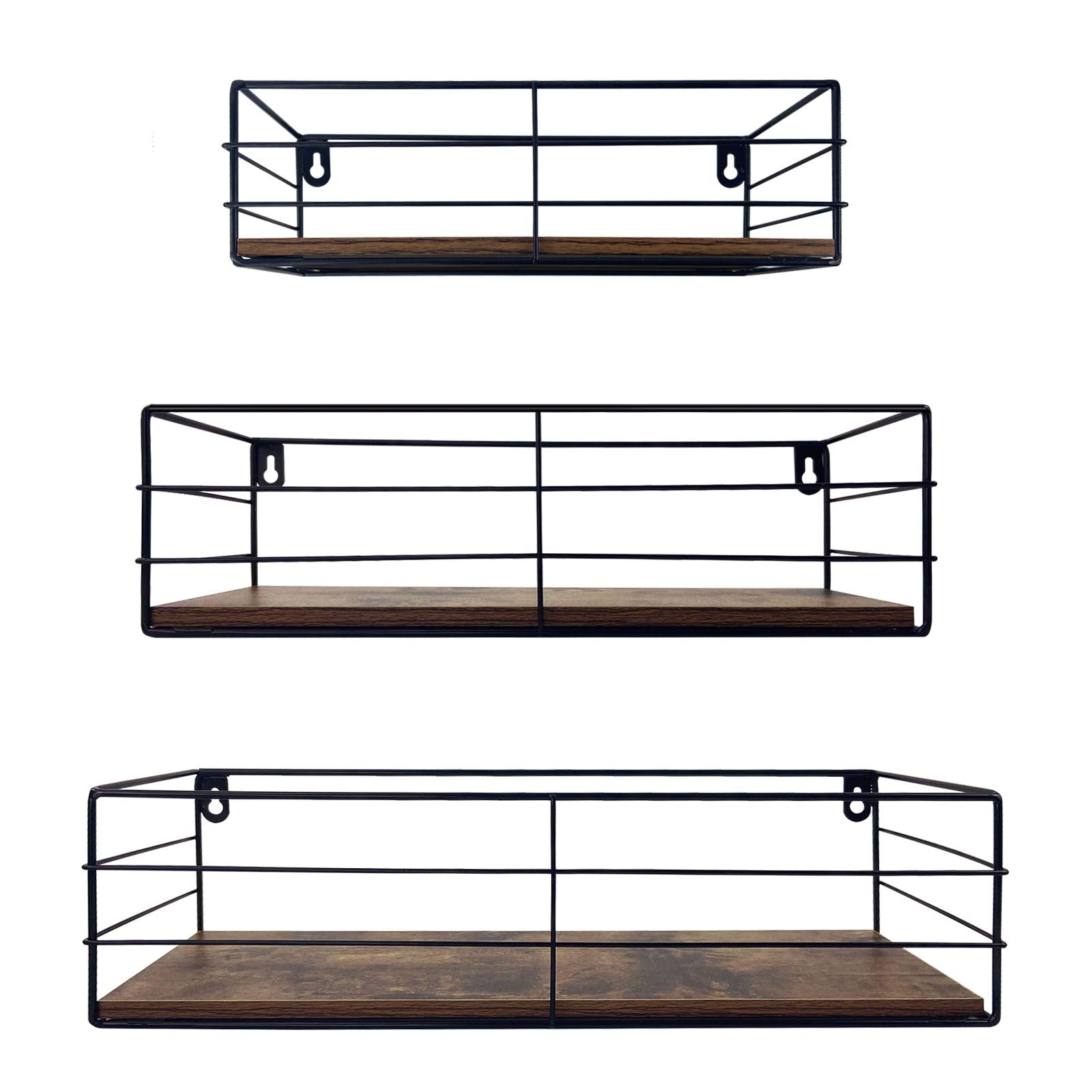 CRUGLA Floating Shelves Wall Mounted Set of 3, Hanging Storage Wall Shelf for Bathroom, Living Room, Bedroom, Kitchen Home