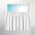 Barossa Design Waffle Weave Half Window Tier Curtains: Small Bathroom Window Curtains Waterproof with 36 inch Length Short Lengt