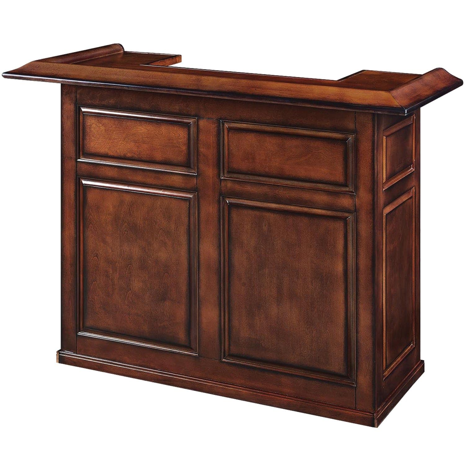 RAM Game Room Dry Bar with mini fridge pocket 60 Chestnut