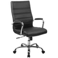 Flash Furniture Whitney High-Back Swivel LeatherSoft Desk Chair with Padded Seat and Armrests, Adjustable Height Padded Office C