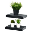 WELLAND Set of 2 Floating Shelves Wall Mounted Shelf, for Home Decor with 8 Deep (Black, 10 inch)