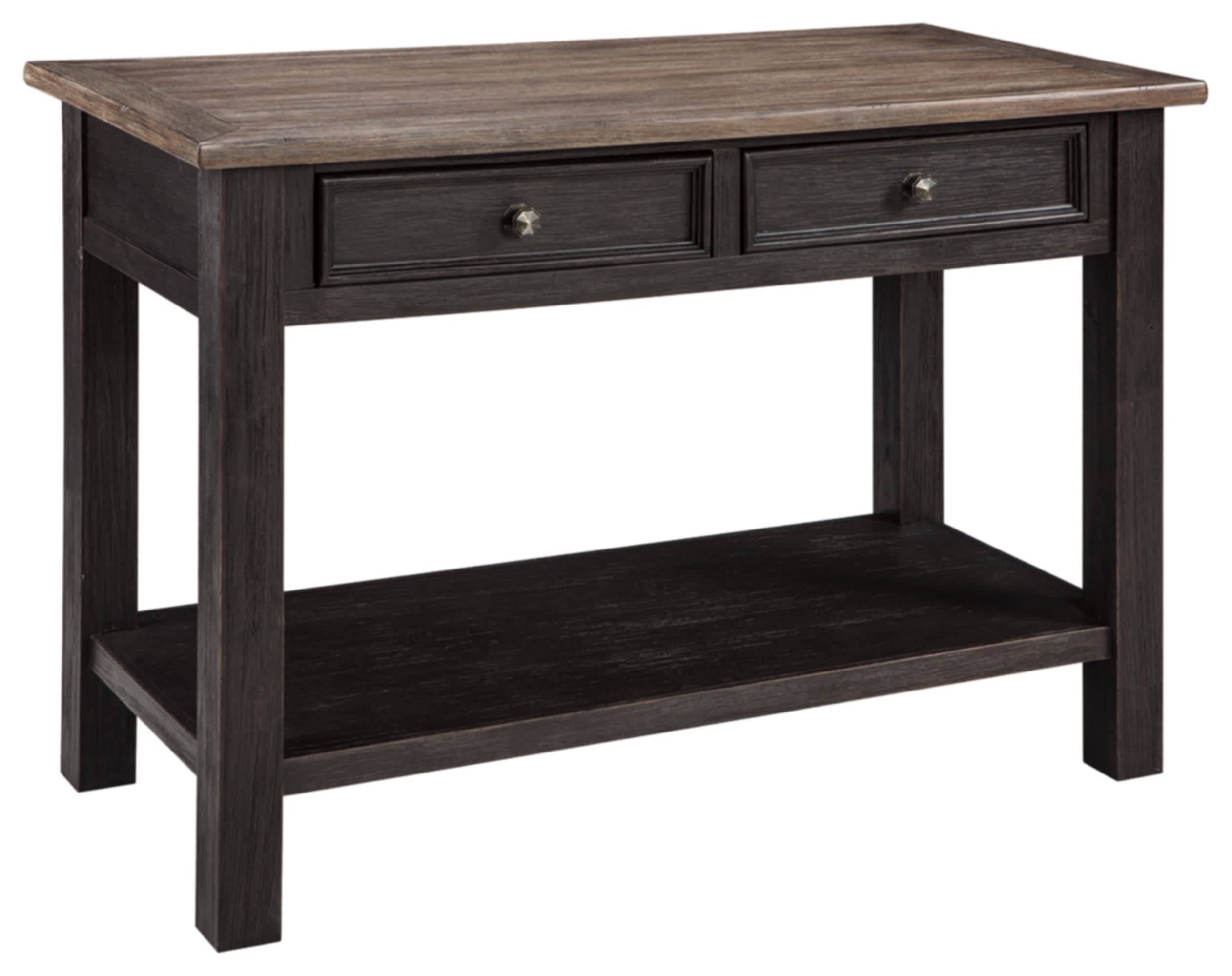 Signature Design by Ashley Tyler Creek Modern Farmhouse Sofa Table, Brown & Black