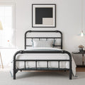 BOSRII Twin Size Bed Frame with Headboard and Footboard, 18 Inches High, 3500 Pounds Heavy Duty Metal Slats Support for Mattress