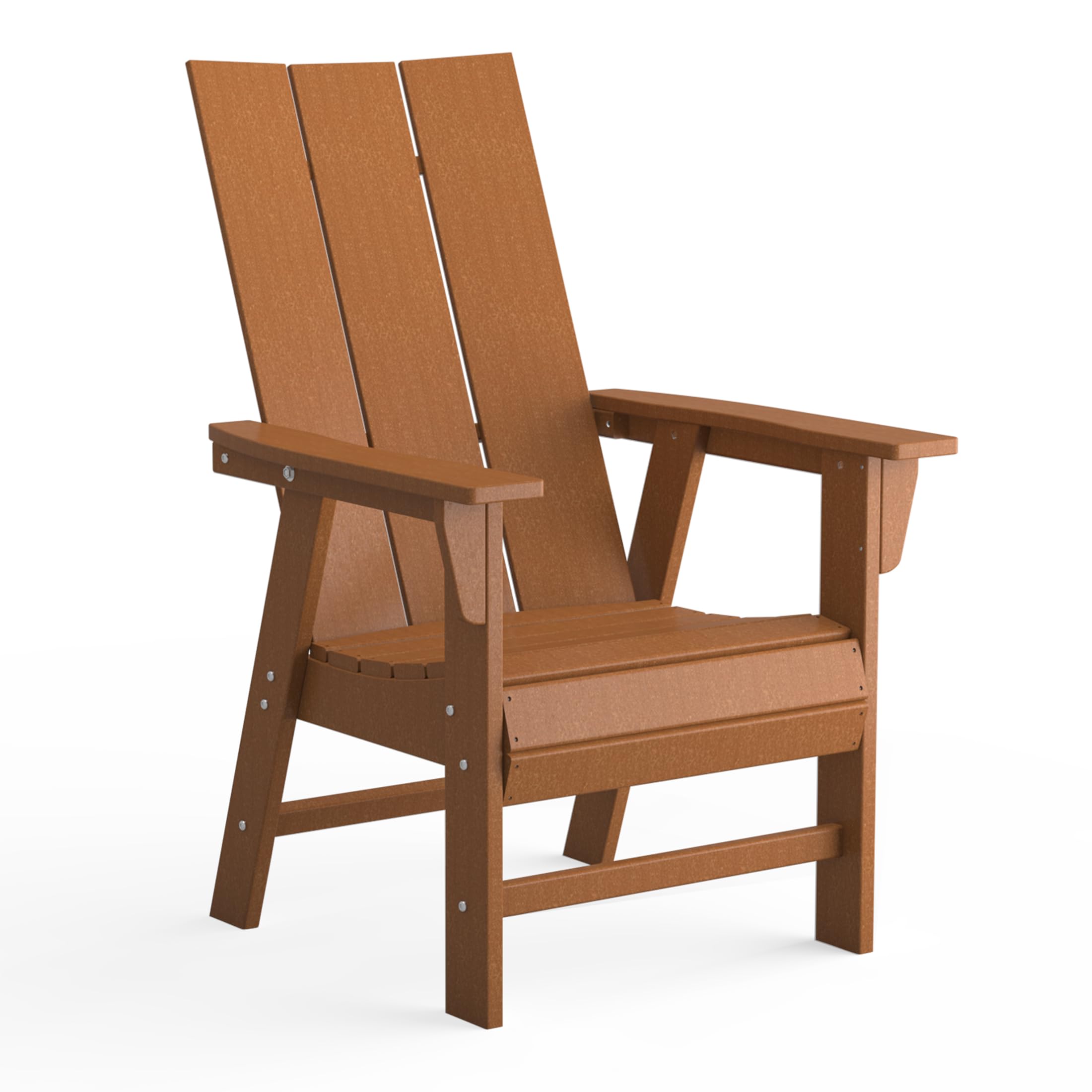 Costaelm Outdoor Adirondack Chair, HDPE Patio Balcony Chairs, Portside Seashell Nautical Curveback Adirondack Chair and Fire Pit