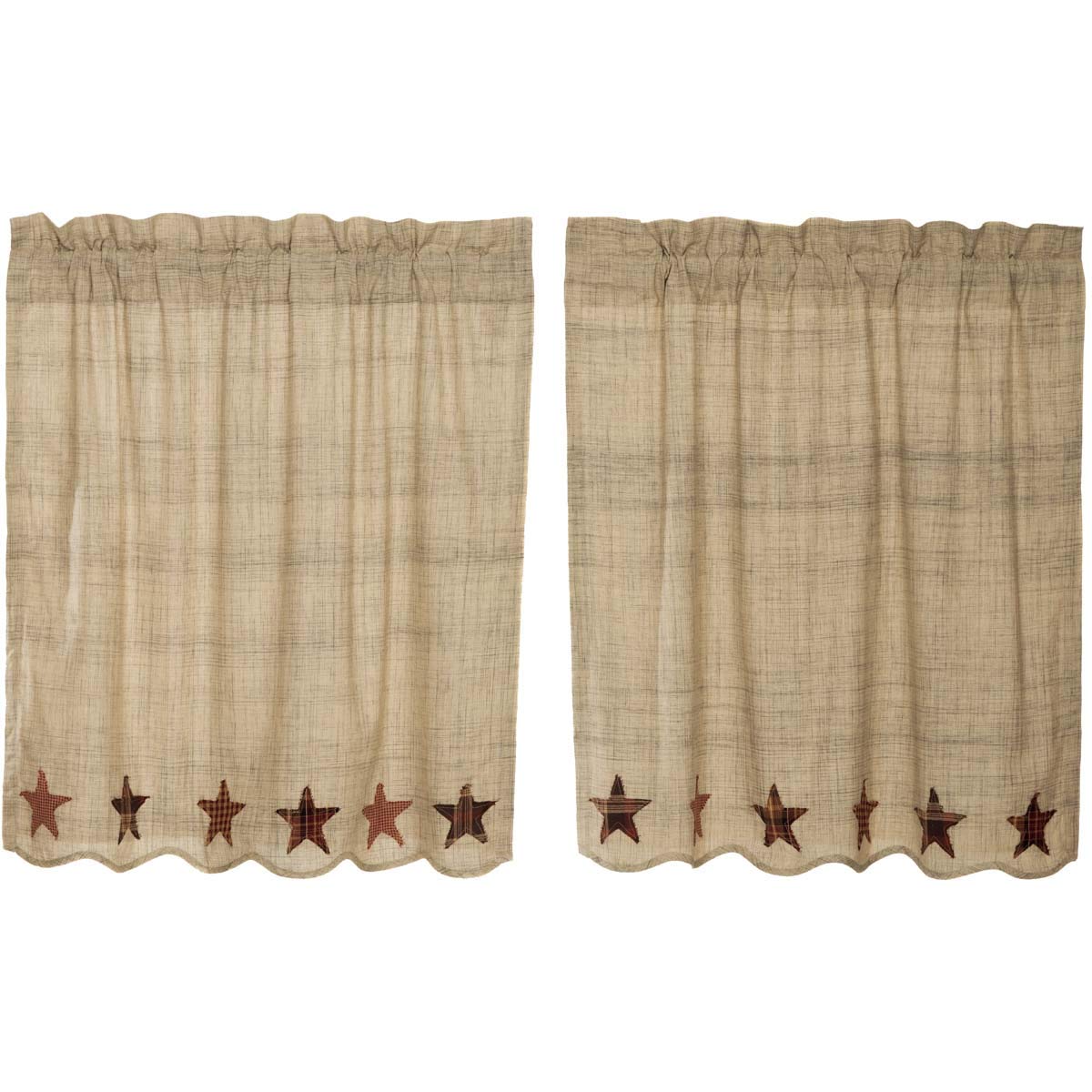 VHC Brands, Abilene Star, Cotton, L36xW36, Tier, Set of 2, Tan