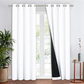 NICETOWN Cold Reducing Curtain, Full Shading Curtain for Window, Super Heavy-Duty Black Lined Blackout Curtain for Bedroom, Priv