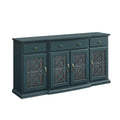 Walker Edison Modern Wood Glass Door Buffet Sideboard Living Room-Entryway Serving Storage Cabinet Doors-Dining Room Console, 60