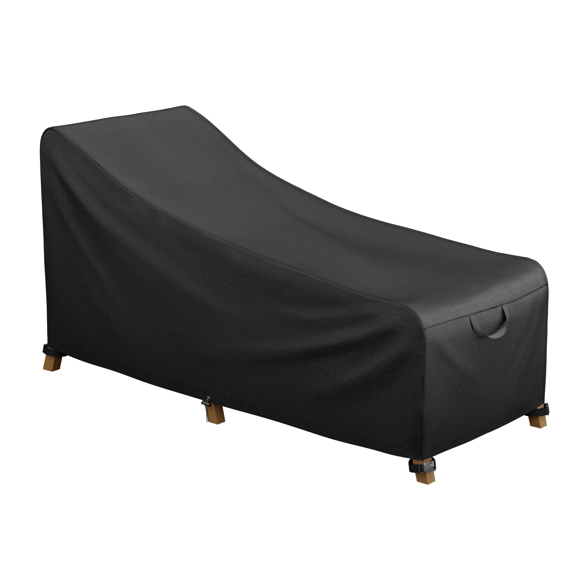 iBirdie Outdoor Lounge Chaise Chair Cover 60L x 26W x 34H inch Waterproof Patio Furniture Covers Lawn Pool Chair Cover 1 Pack Bl