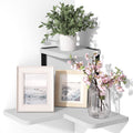 SRIWATANA Corner Shelf, Rustic Wood Wall Shelf Wall Mounted for Bedroom, Living Room, Kitchen, White
