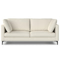SIMPLIHOME Ava Sofa in 100% Recycled Polyester Tightly Woven Performance Fabric, Cream, 76-inches Wide, Handcrafted Mid-Century 