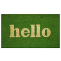 Calloway Mills 120801729GNB Hello Doormat, 17 x 29, Green/Natural Block
