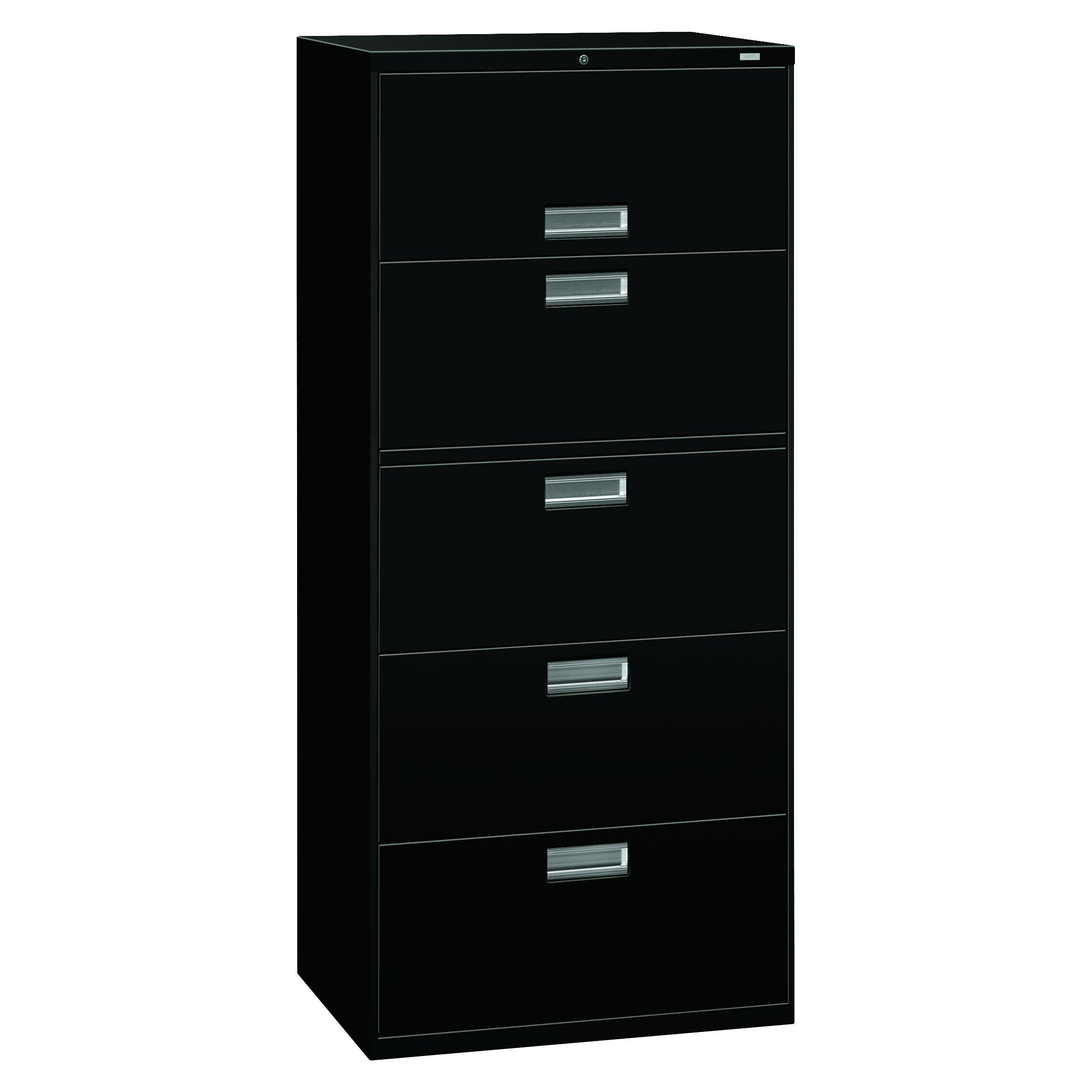 HON 675LP 600 Series 30-Inch by 19-1/4-Inch 5-Drawer Lateral File, Black