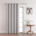 Joydeco Blackout Room Divider Curtains, Extra Wide Sliding Door Curtains Living Room Curtains, Greyish White 1 Panel 100W x 96L 
