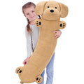 Muiteiur 43.3 Inch Long Dog Plush Pillow, Golden Retriever Dog Stuffed Animal with Big Ears, Soft Hugging Body Pillow, Gift for 