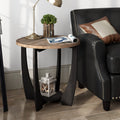 COZAYH Rustic Farmhouse End Table with Storage Shelf, French Country Accent Side Table for Family, Dinning or Living Room, Small