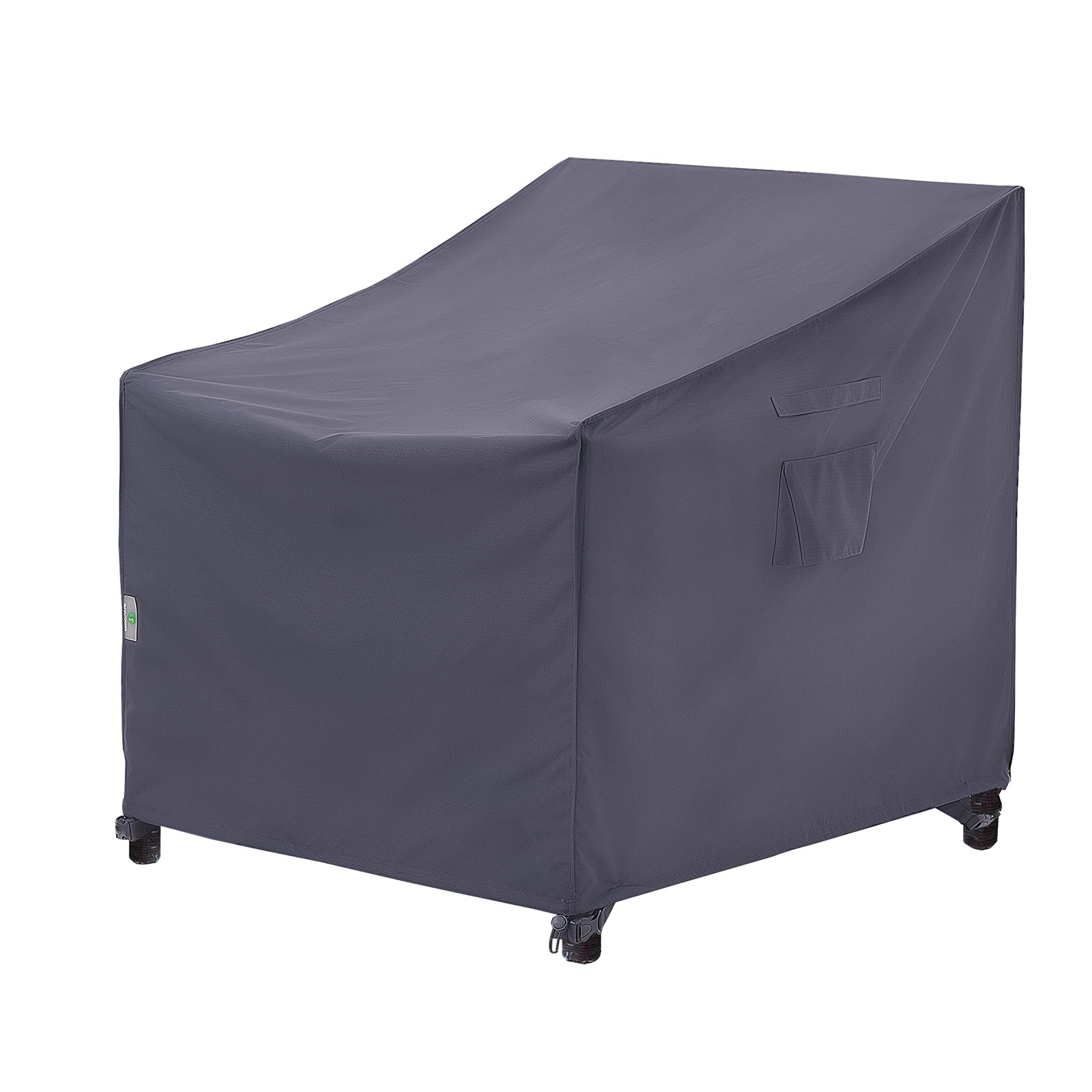 F&J Outdoors Patio Chair Covers Waterproof UV Resistant Heavy Duty Outdoor Lounge Chair Adirondack Chair Cover, Grey, 33 W x 34 
