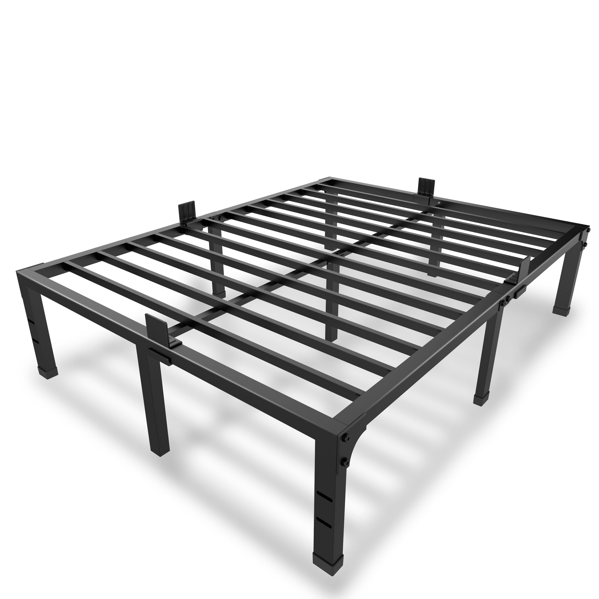 MAF 14 Inch Metal Platform Queen Bed Frame, Heavy Duty Black Bed Frames with Steel Slats Support, No Box Spring Needed, Noise Fr