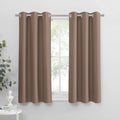 PONY DANCE Blackout Curtains Mocha - Thermal Insulated All Seasons Grommet Top Curtain Drapes Heavy-Duty Window Draperies Light 