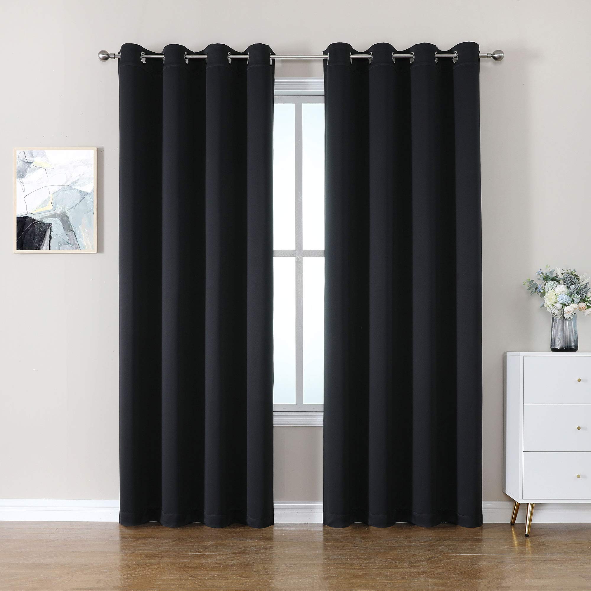 CUCRAF Blackout Curtains 108 inch Length, Thermal Insulated Room Darkening Window Curtains for Bedroom,Light Blocking Drapes for