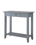 Convenience Concepts American Heritage 1-Drawer Hall Table with Shelf, Gray