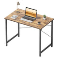 Cubiker Computer Desk, 32 inch Small Home Office Desk for Small Spaces, Modern Simple Style for Home, Office, Brown