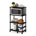 Furinno Turn-N-Tube 4-Tier Toolless Kitchen Storage Shelf Cart, Americano/Black