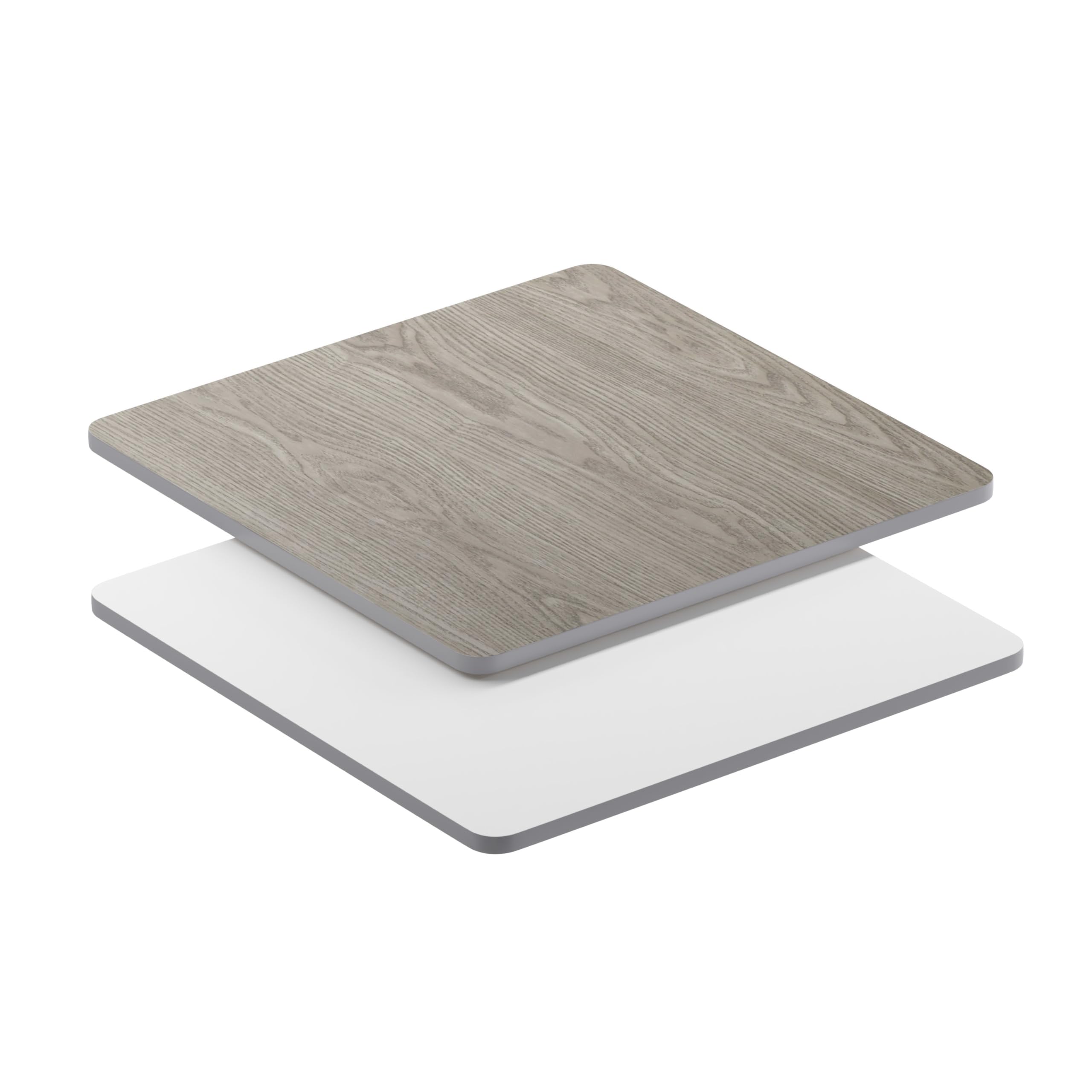 Flash Furniture Glenbrook 36 Square Table Top with White or Gray Reversible Laminate Top