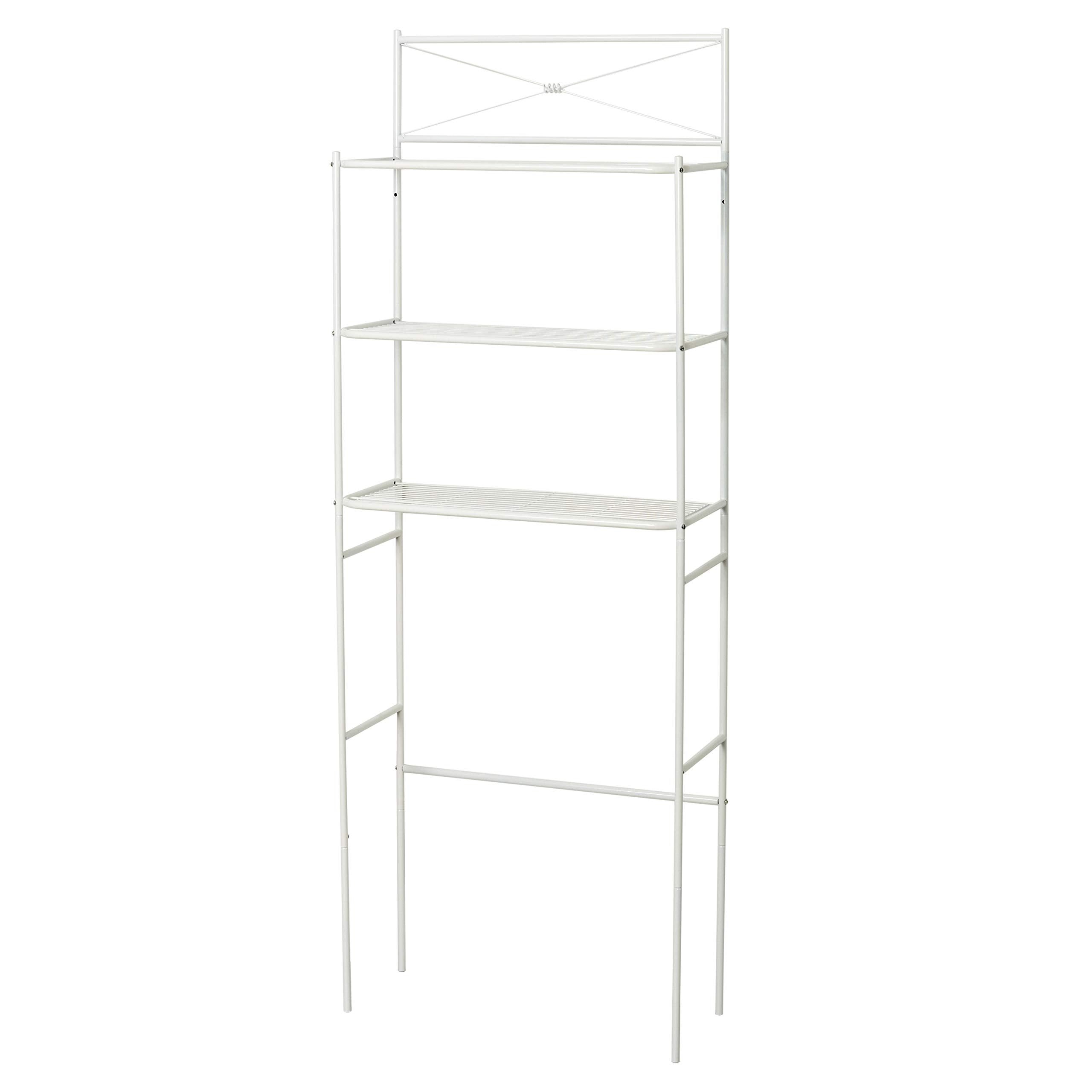 Zenna Home Over the Toilet Storage Shelf Space Saver, Behind Toilet Bathroom Organizer and Storage, Metal Bathroom Organizer wit