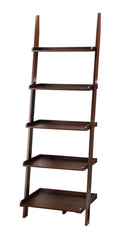 Convenience Concepts 5 shelves, American Heritage Bookshelf Ladder, Espresso, 72.75 x 25