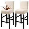 Fuloon Waterproof Bar Stool Covers 2 PCS, Stretch Pub Stool Chair Slipcover Counter Stool Cover Bar Stool Slipcovers with Backs 