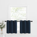 NICETOWN Blackout Curtains Tiers 24 Inch - Thermal Insulated Window Treatment Drapes for Cafe/Dining Room/Kitchen Thanksgiving D