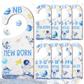 CORNER LACE Baby Closet Dividers 8PCS, Outer Space Themed Wooden Double-Sided Clothes Size Hanger Organizer from Newborn to Todd