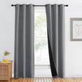 NICETOWN Full Shade Curtain Panel, Silver Gray, 42 x 80 inch, Energy Smart & Noise Blocking Out Blackout Drape for Dining Room W