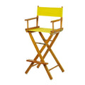 Casual Home 30 Directors Chair Honey Oak Frame-with Yellow Canvas, Bar Height